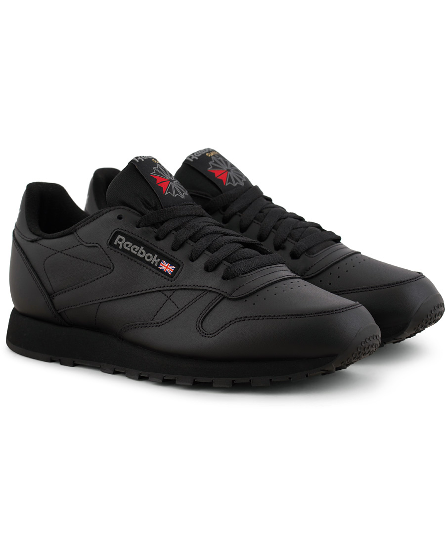 Homme | Reebok CL LTHR Running Sneaker Black | Reebok | CL LTHR Running Sneaker Black