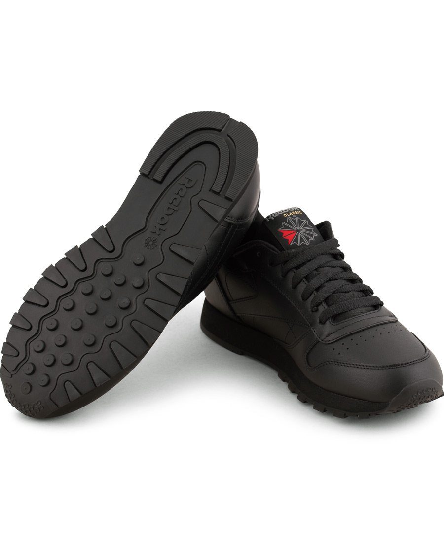 Homme | Reebok CL LTHR Running Sneaker Black | Reebok | CL LTHR Running Sneaker Black