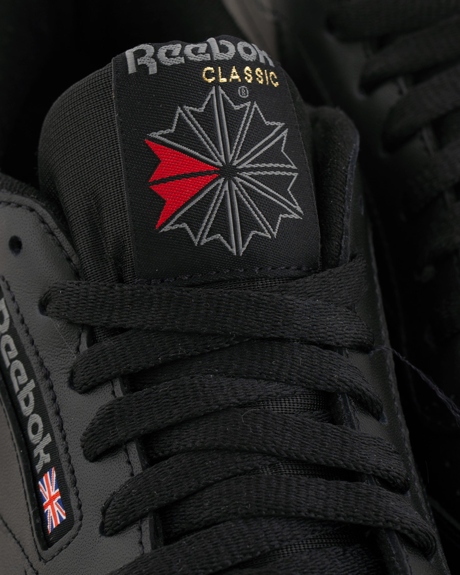 Homme | Reebok CL LTHR Running Sneaker Black | Reebok | CL LTHR Running Sneaker Black