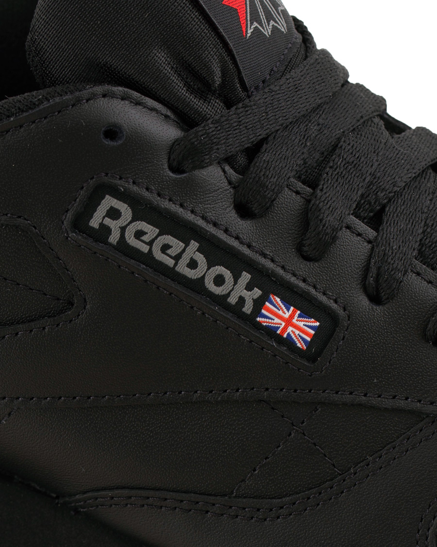 Homme | Reebok CL LTHR Running Sneaker Black | Reebok | CL LTHR Running Sneaker Black