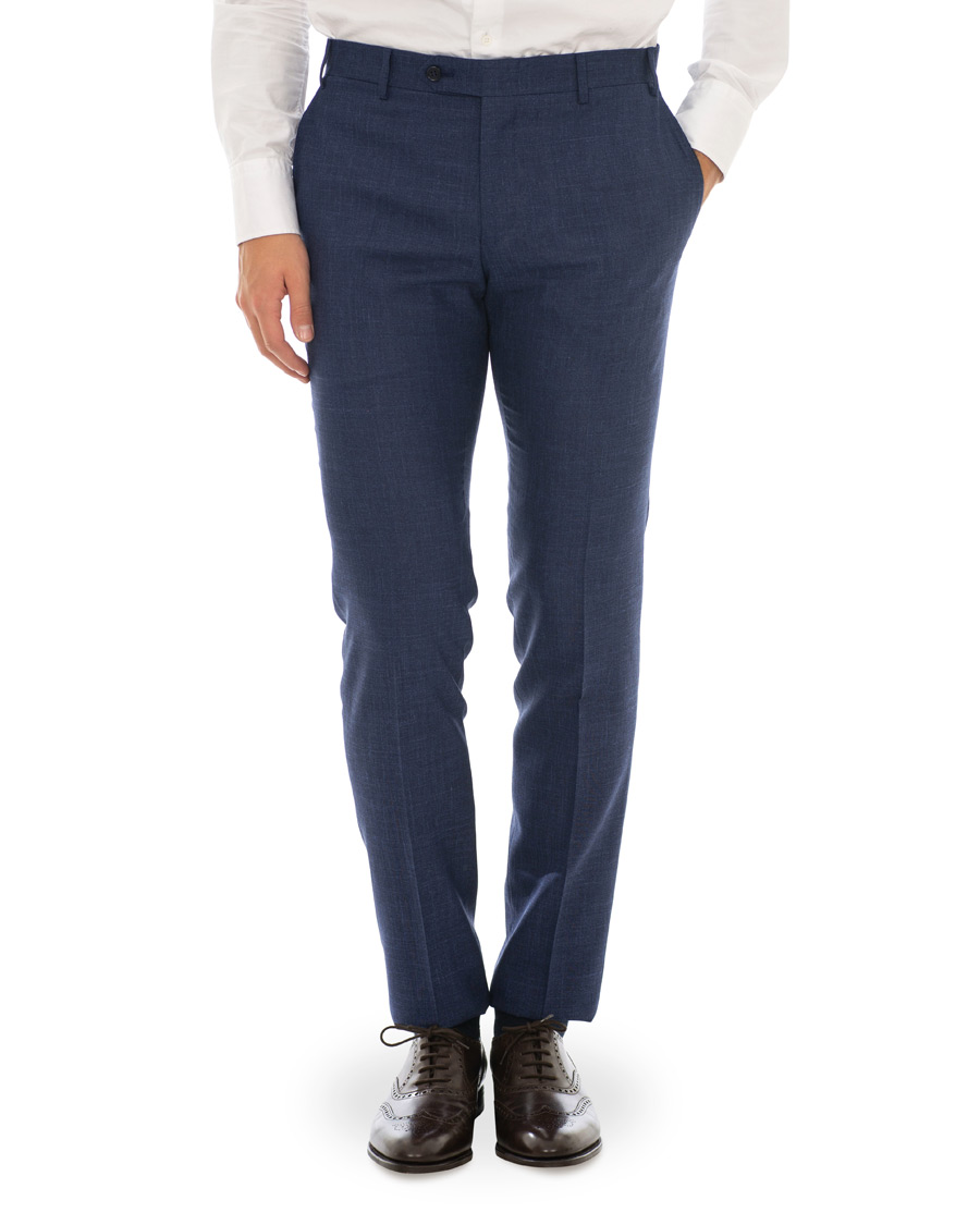 Homme | Costumes | Canali | Capri Wool/Linen Suit Dark Blue