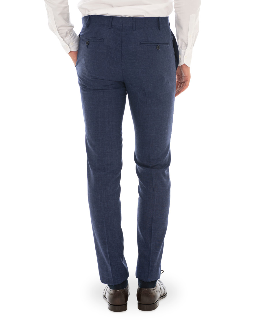 Homme | Costumes | Canali | Capri Wool/Linen Suit Dark Blue