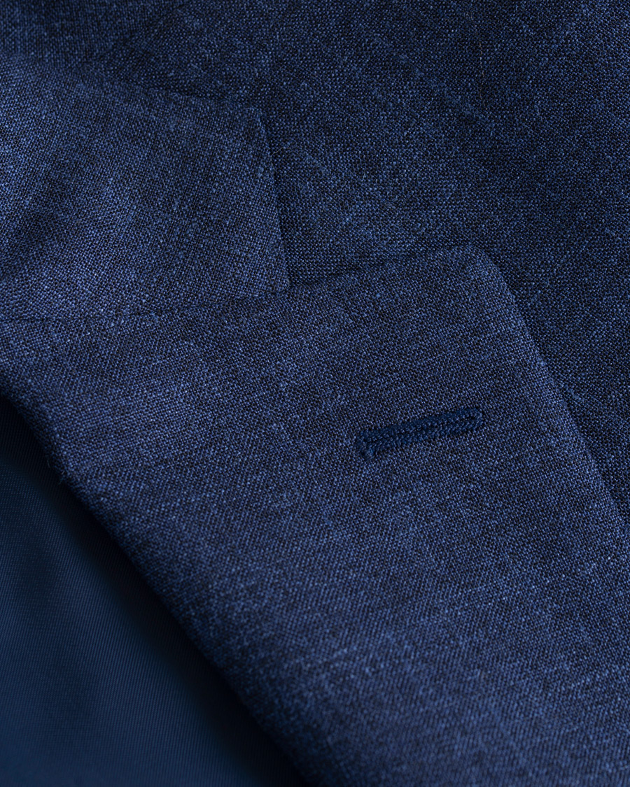 Homme | Costumes | Canali | Capri Wool/Linen Suit Dark Blue