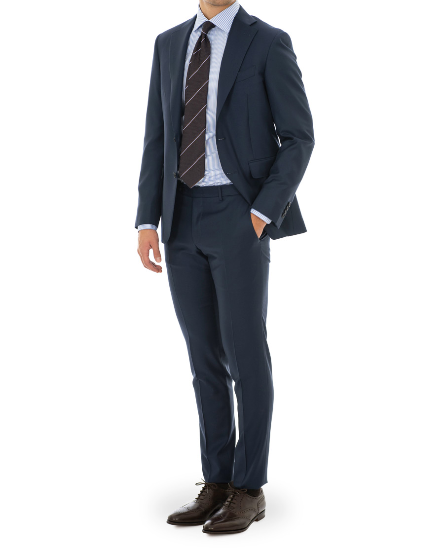 Homme | Costumes | Canali | Capri Wool Suit Navy