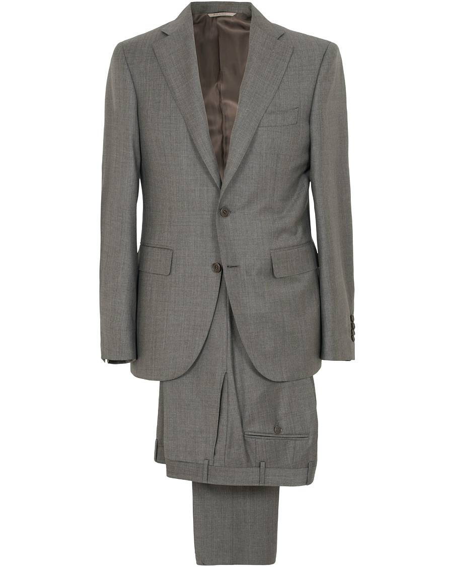 Homme | Costumes | Canali | Capri Wool Shark Skin Suit Grey