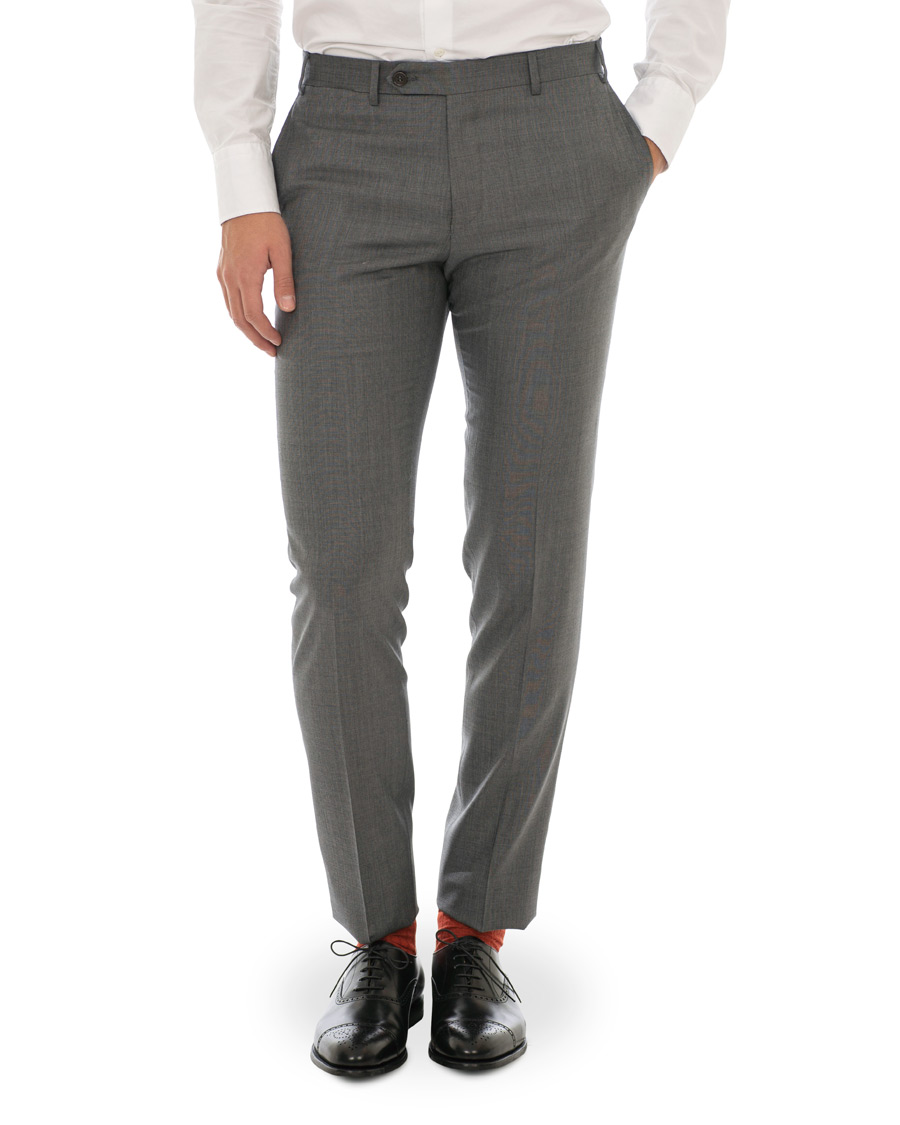 Homme | Costumes | Canali | Capri Wool Shark Skin Suit Grey