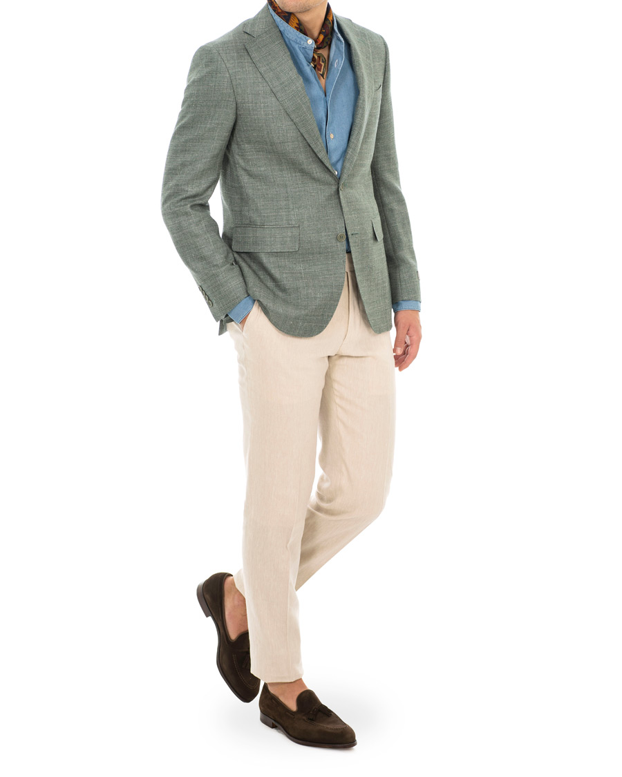 Homme | Pantalons | Canali | Wool/Linen Trousers Sand