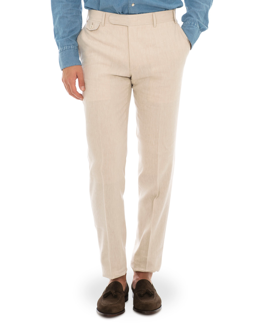 Homme | Pantalons | Canali | Wool/Linen Trousers Sand