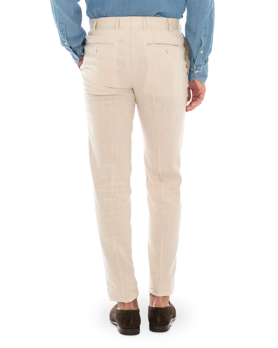 Homme | Pantalons | Canali | Wool/Linen Trousers Sand