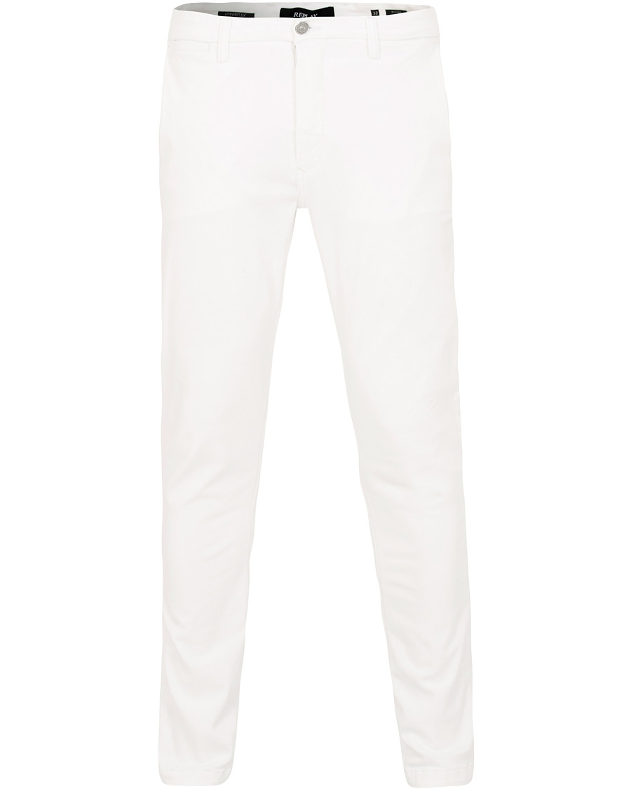 Heren | Broeken | Replay | Zeumar Hyperflex Chino White