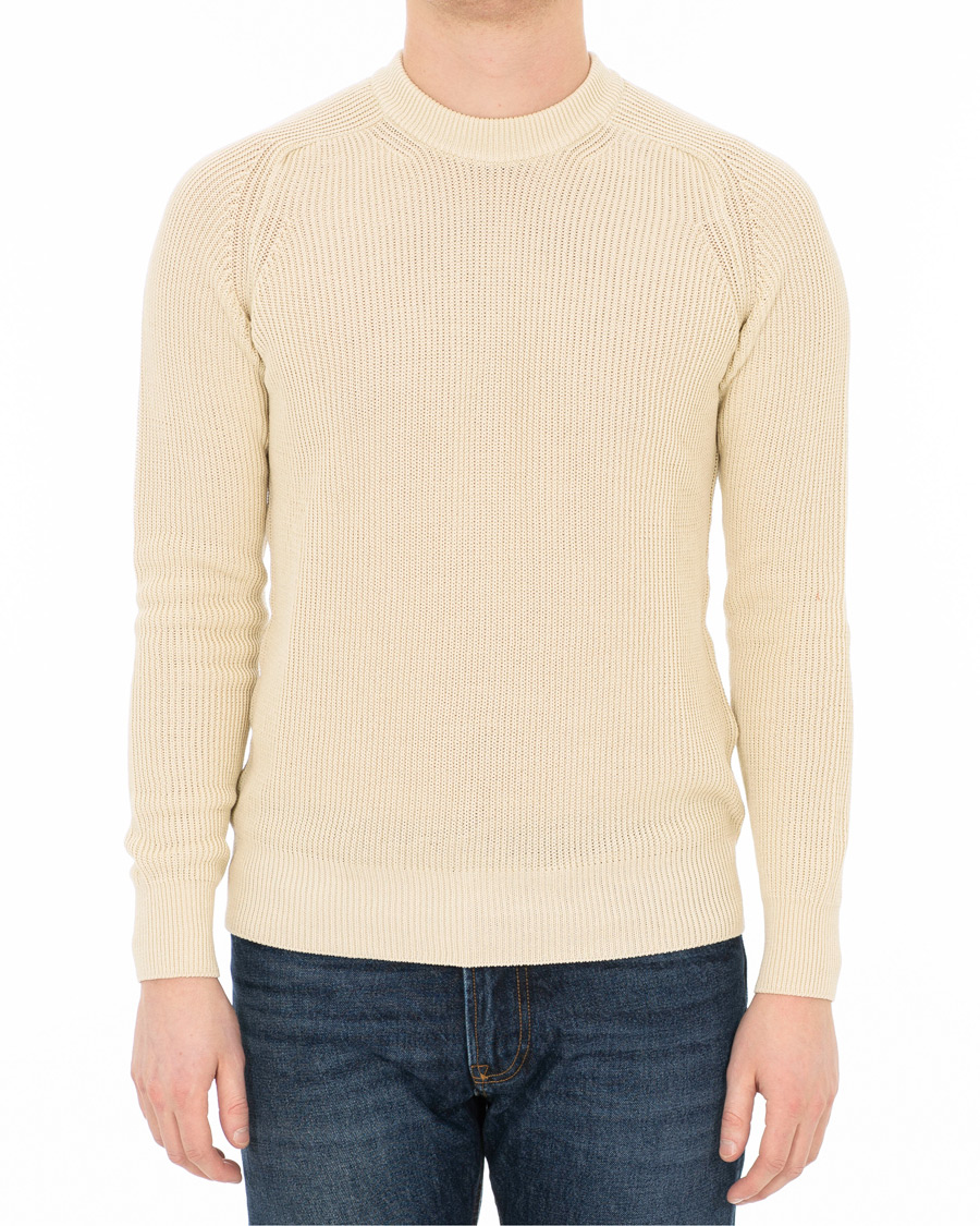Homme | Pulls Et Tricots | AMI | Fisherman Rib Crew Neck Sweater White