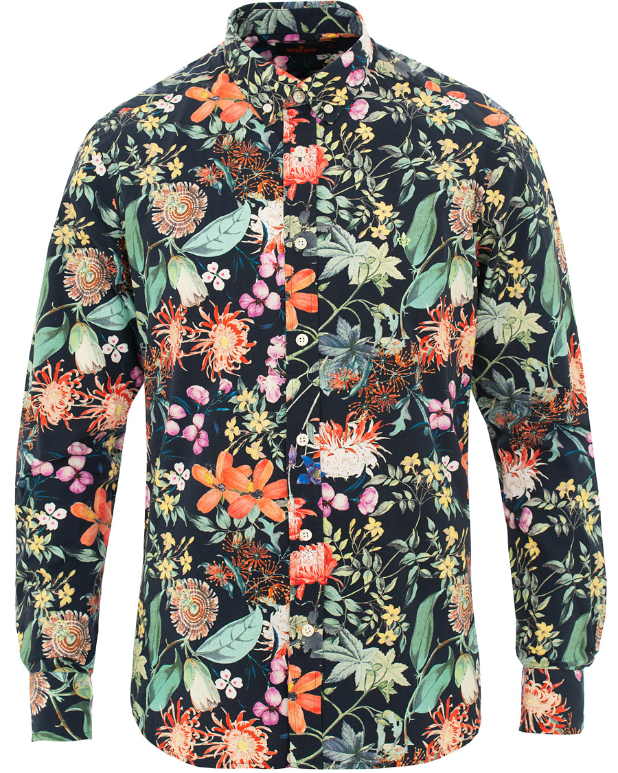 Homme | Chemises | Morris | Donovan Printed Flower Shirt Navy