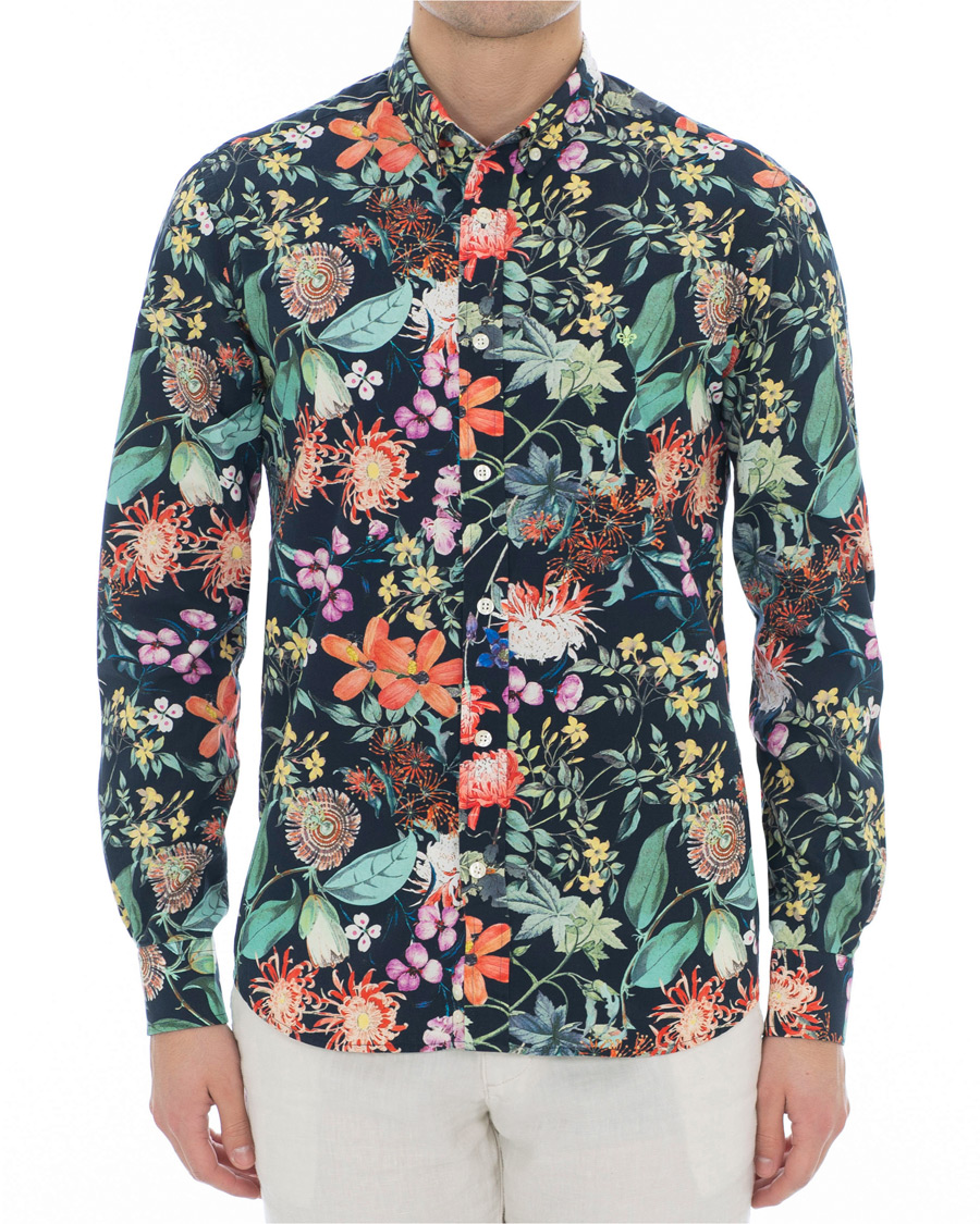 Homme | Chemises | Morris | Donovan Printed Flower Shirt Navy