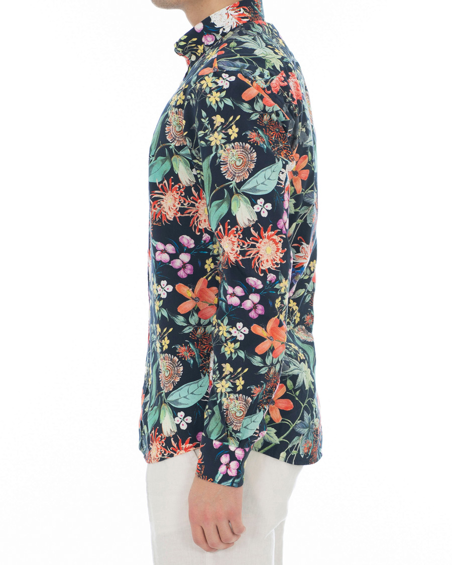 Homme | Chemises | Morris | Donovan Printed Flower Shirt Navy