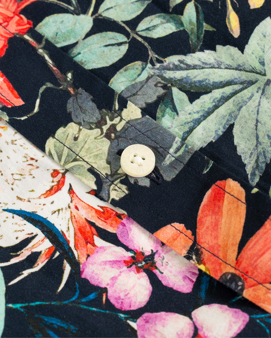 Homme | Chemises | Morris | Donovan Printed Flower Shirt Navy