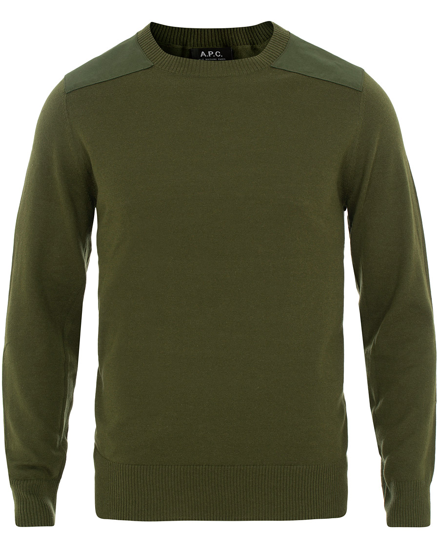Homme | Pulls Et Tricots | A.P.C. | Ernest Shoulder Patch Knit Khaki Military