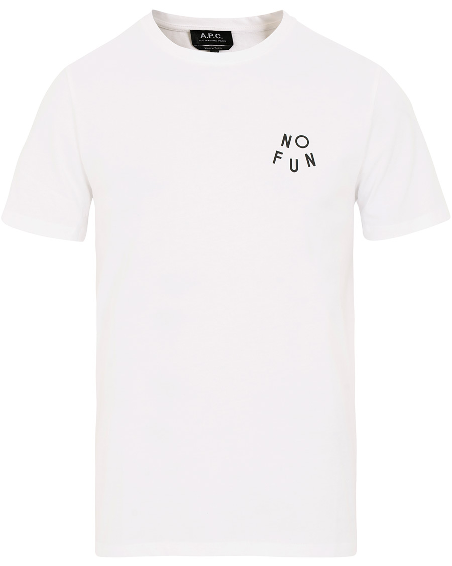Heren | T-shirts | A.P.C. | No Fun T-shirt White