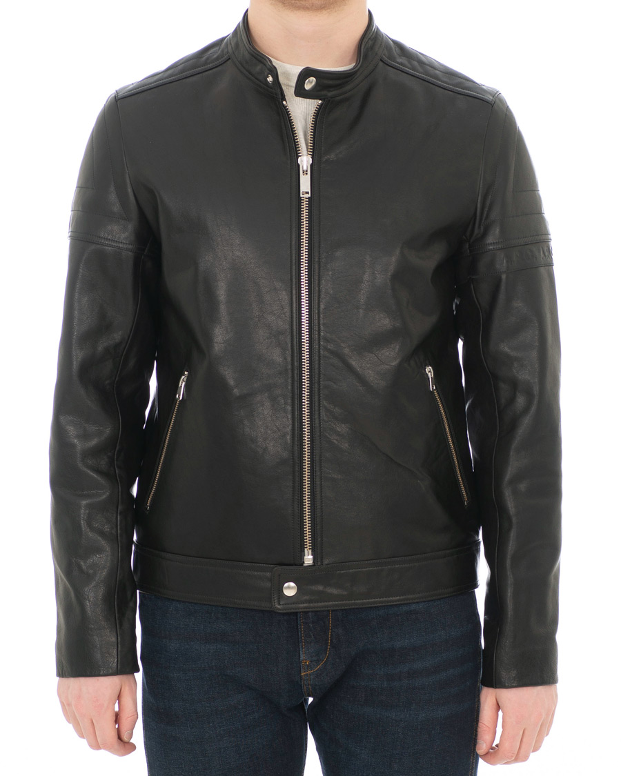 Homme | Manteaux Et Vestes | A.P.C. | Coffee Racer Leather Jacket Black
