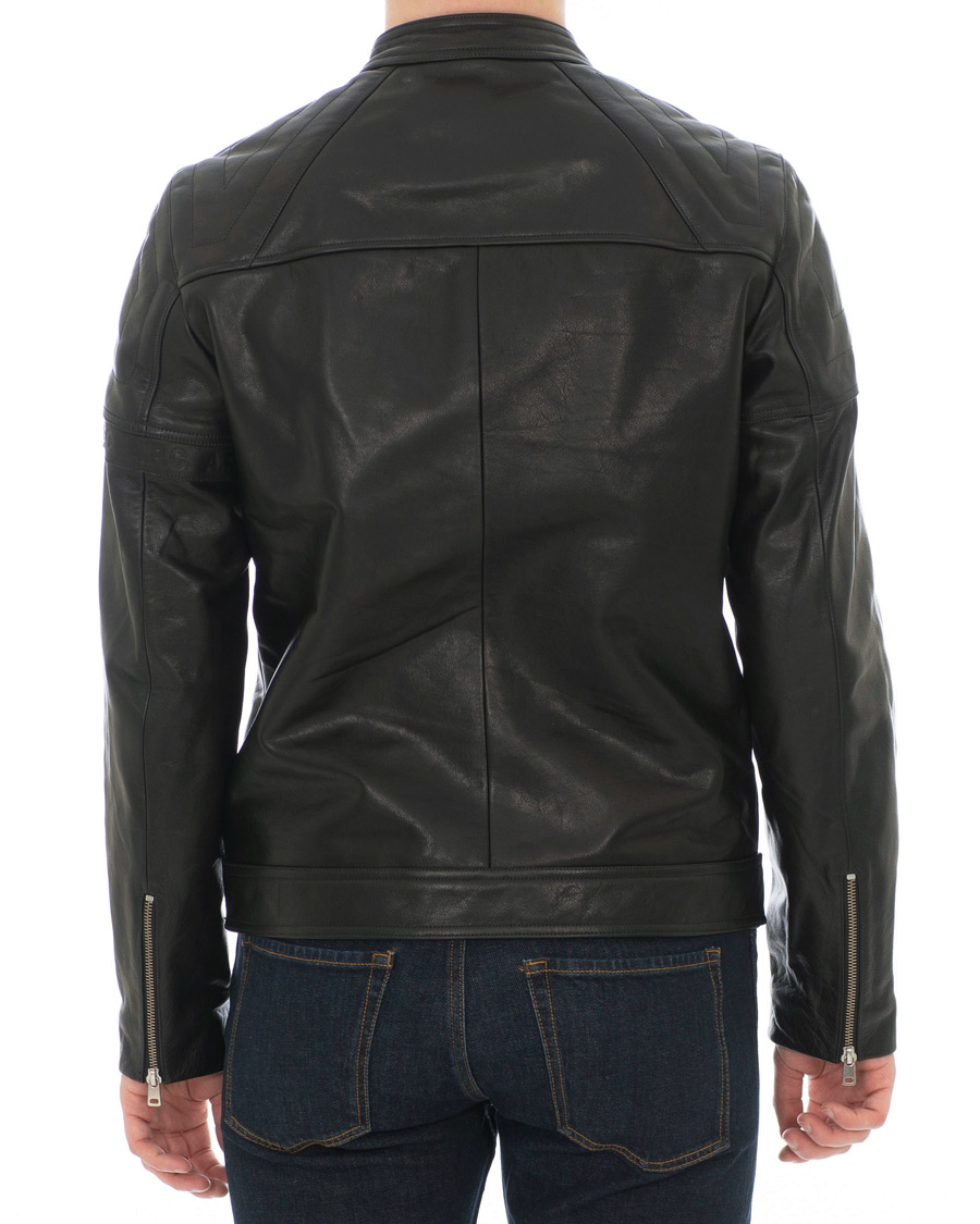 Homme | Manteaux Et Vestes | A.P.C. | Coffee Racer Leather Jacket Black