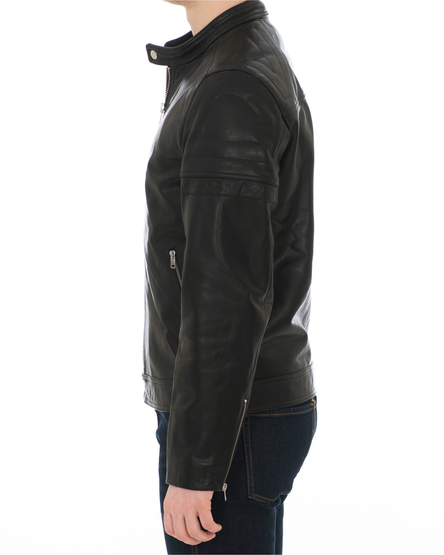 Homme | Manteaux Et Vestes | A.P.C. | Coffee Racer Leather Jacket Black