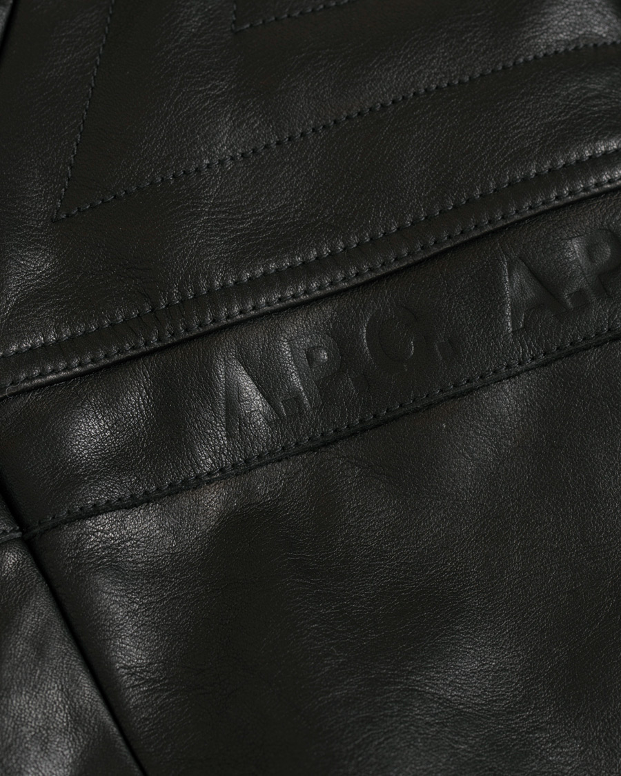 Homme | Manteaux Et Vestes | A.P.C. | Coffee Racer Leather Jacket Black