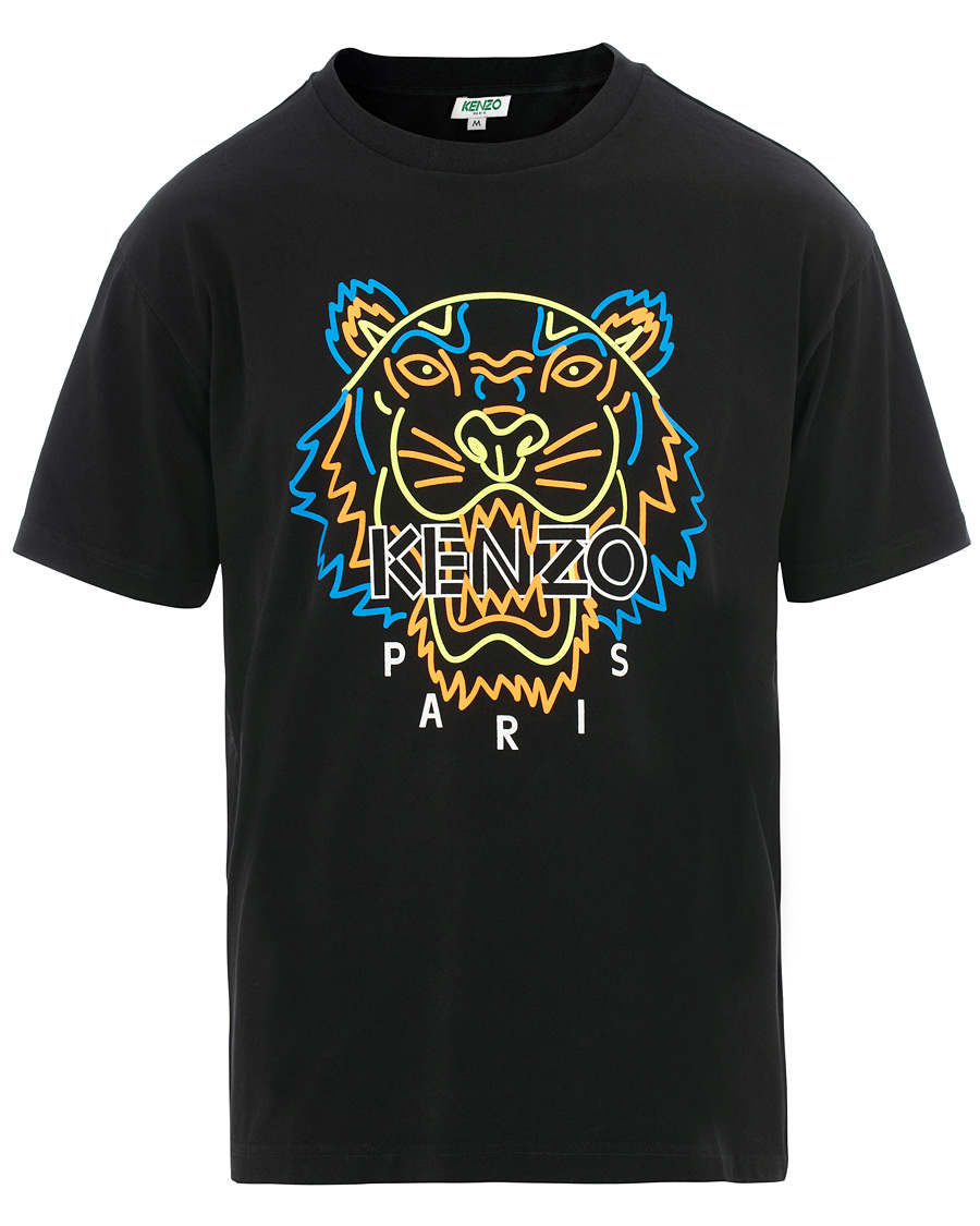 Homme | T-shirts | KENZO | Tiger Neon T-shirt Black