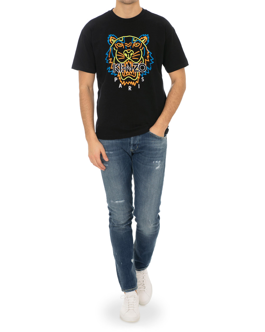 Homme | T-shirts | KENZO | Tiger Neon T-shirt Black