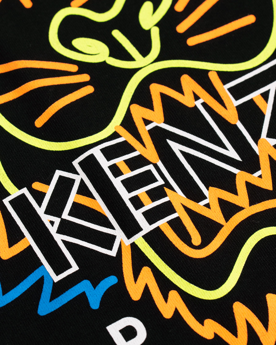Homme | T-shirts | KENZO | Tiger Neon T-shirt Black