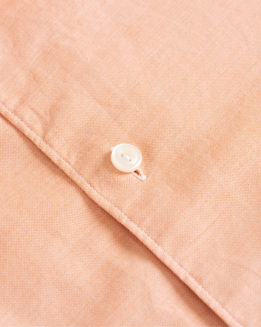 Heren | Overhemden | Eton | Slim Fit Twill Cotton Silk Shirt Orange