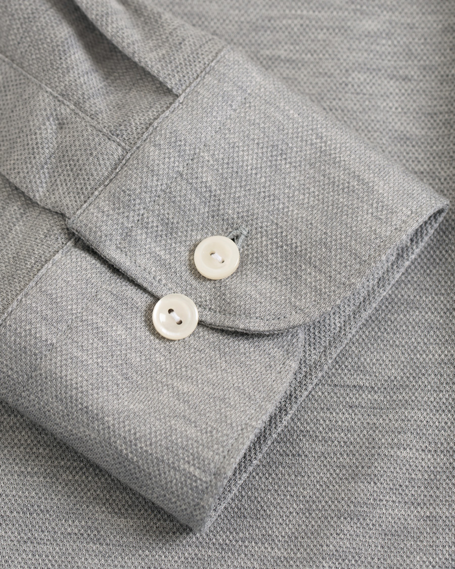 Homme | Chemises | Eton | Slim Fit Jersey Button Under Shirt Grey