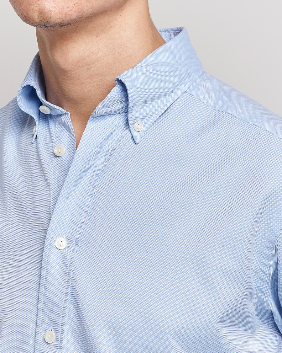 Heren | Overhemden | Eton | Slim Fit Royal Oxford Button Down Light Blue