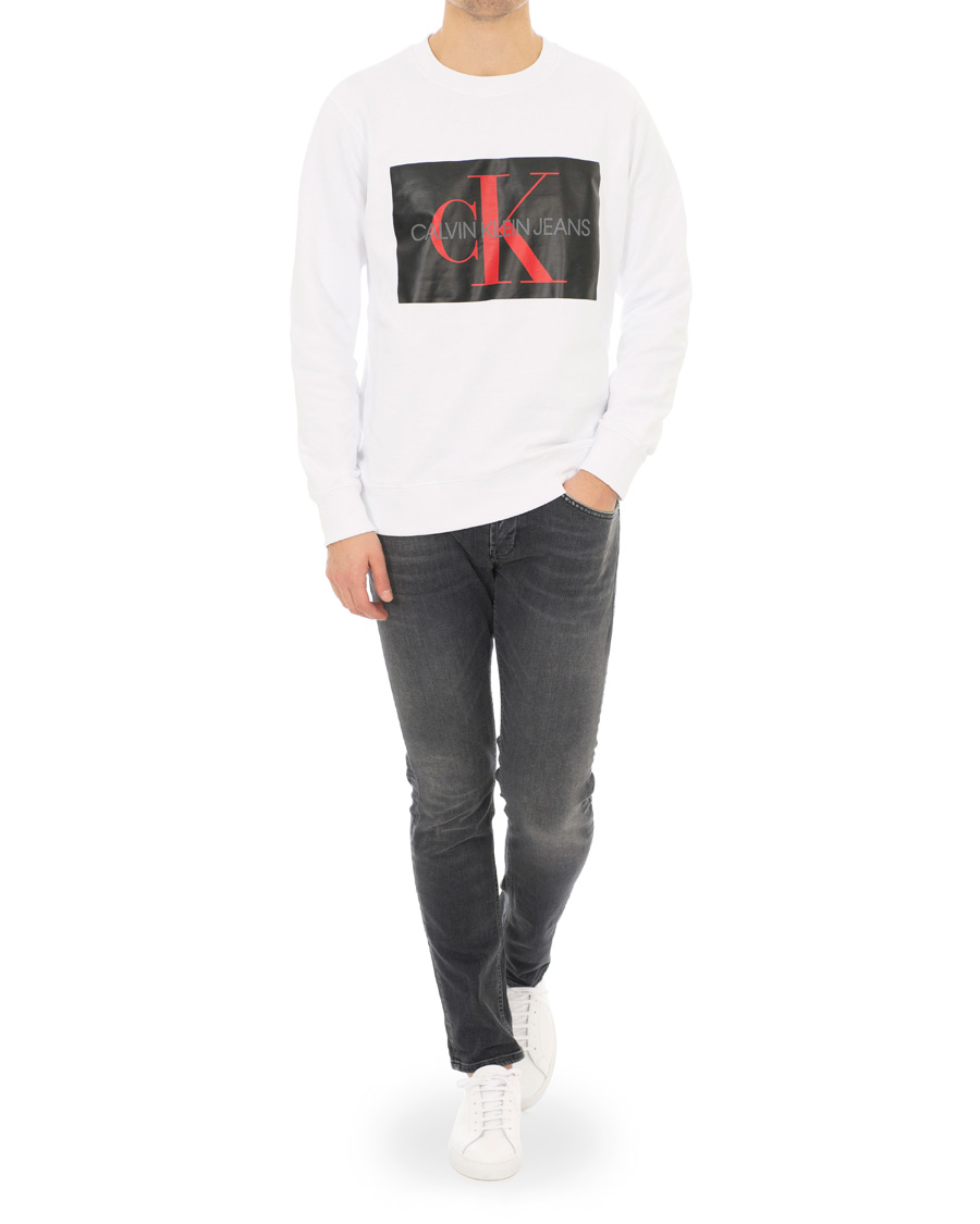 Homme | Pulls Et Tricots | Calvin Klein Jeans | Monogram Box Logo Sweatshirt White