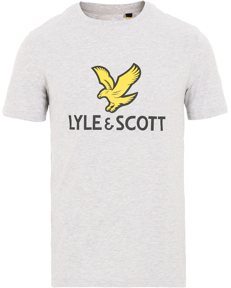 Heren | T-shirts | Lyle & Scott | Logo Crew Neck Tee Light Grey Melange