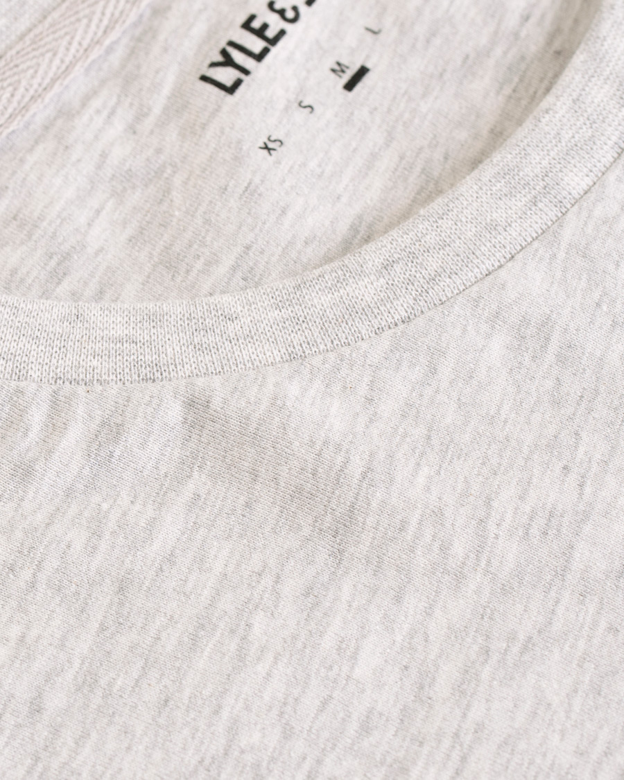 Heren | T-shirts | Lyle & Scott | Logo Crew Neck Tee Light Grey Melange