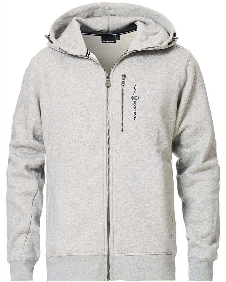 Heren | Truien | Sail Racing | Bowman Full Zip Hoodie Grey Melange