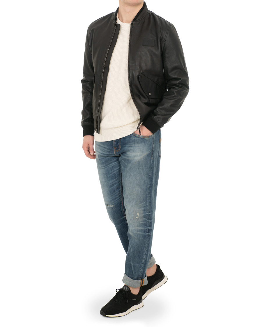 Homme | Manteaux Et Vestes | Tommy Hilfiger | Mercedes Benz Perforated Leather Jacket Black