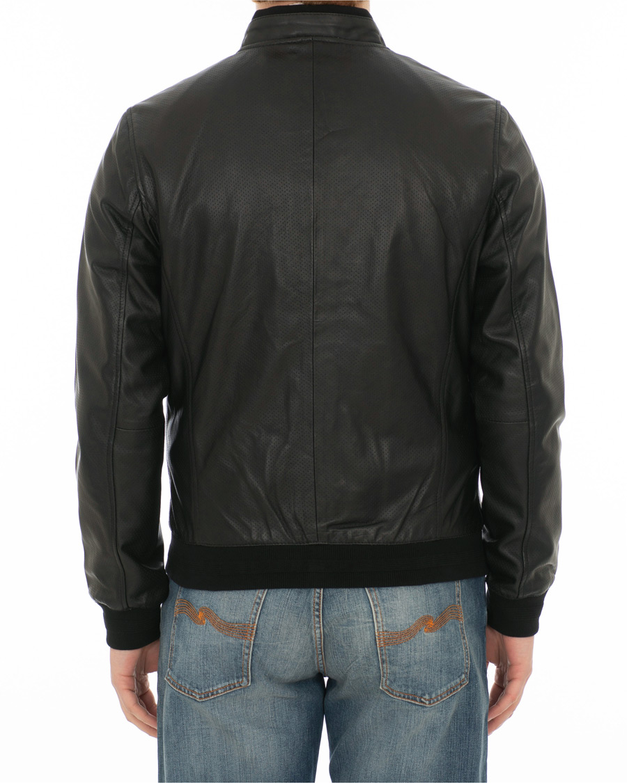 Homme | Manteaux Et Vestes | Tommy Hilfiger | Mercedes Benz Perforated Leather Jacket Black