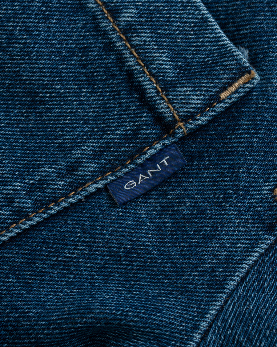 Heren | Jassen | GANT | Indigo Jeans Jacket Blue Wash