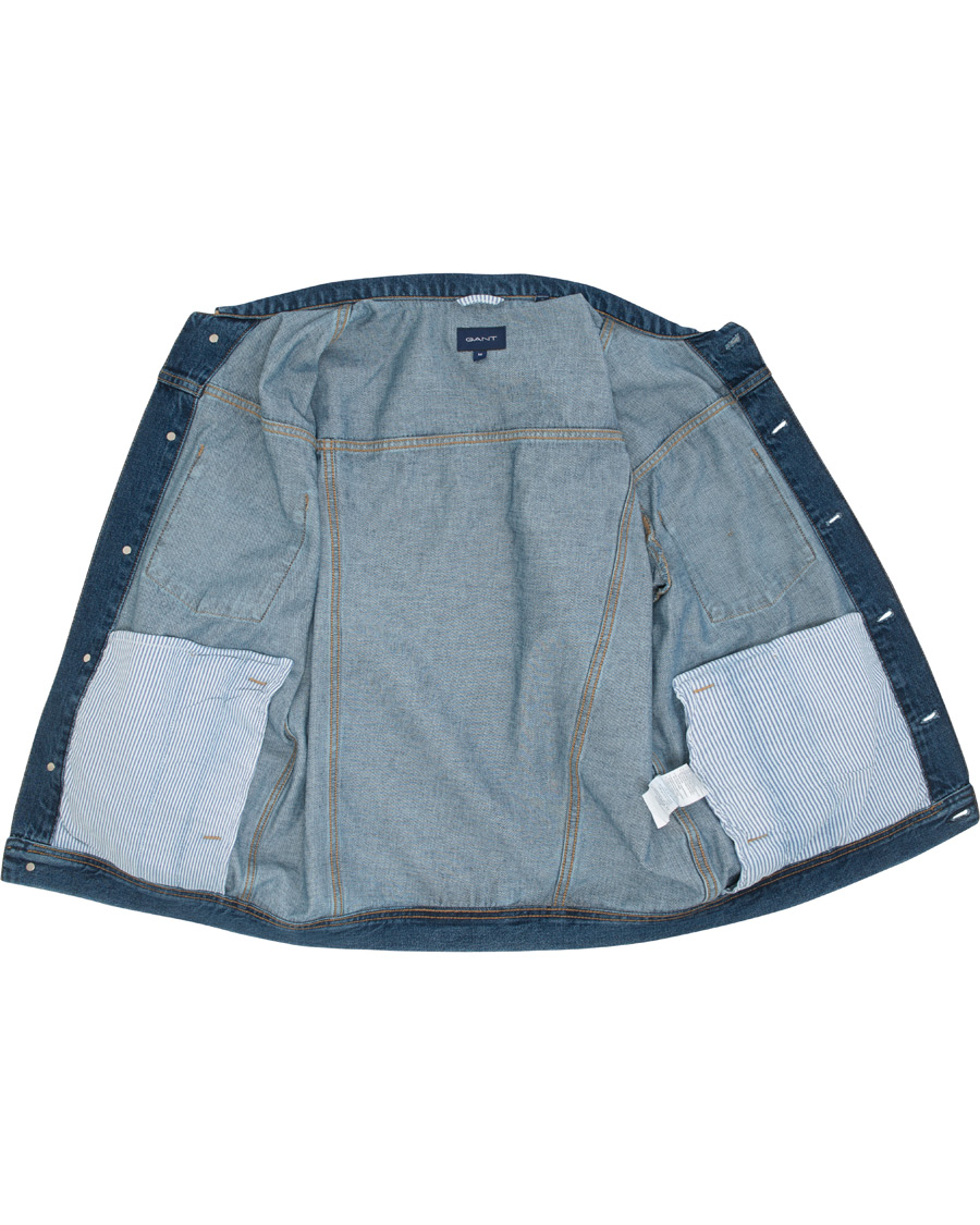 Heren | Jassen | GANT | Indigo Jeans Jacket Blue Wash