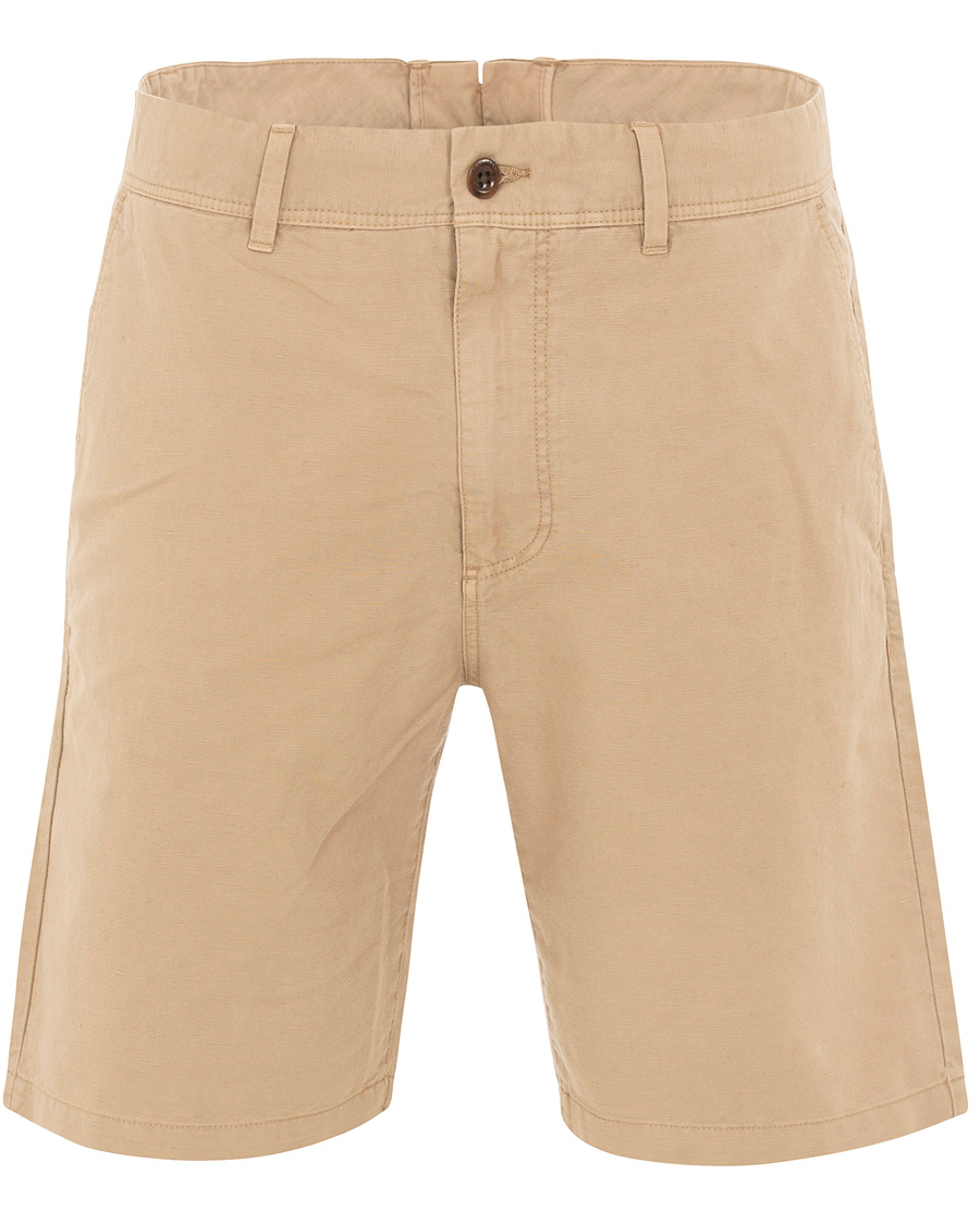 Heren | Korte broek | GANT | Cotton/Linen Shorts Dark Khaki