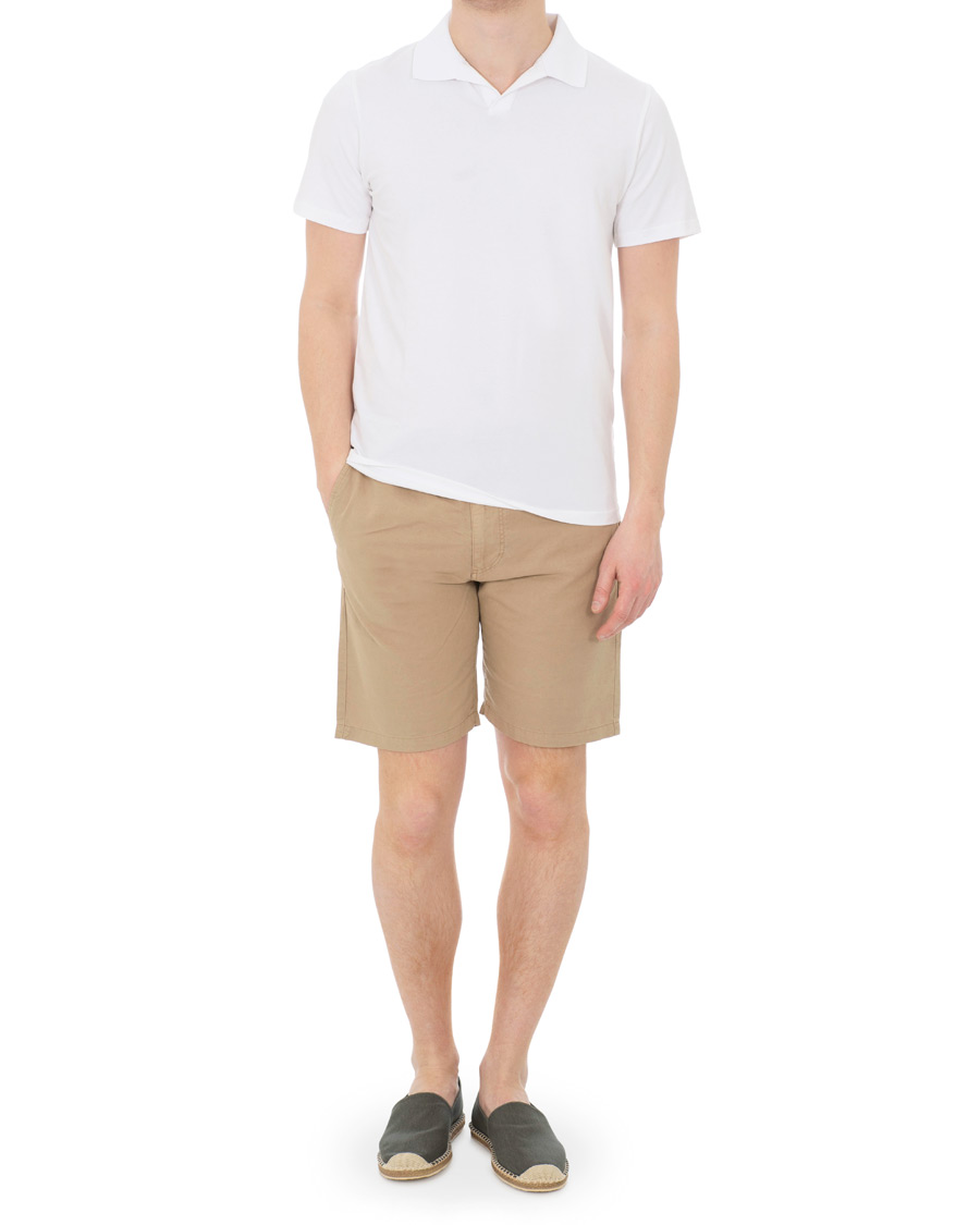 Heren | Korte broek | GANT | Cotton/Linen Shorts Dark Khaki