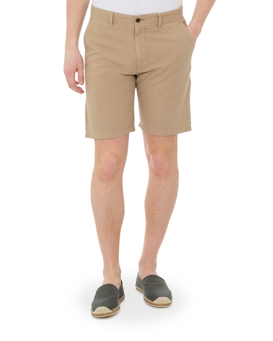 Heren | Korte broek | GANT | Cotton/Linen Shorts Dark Khaki