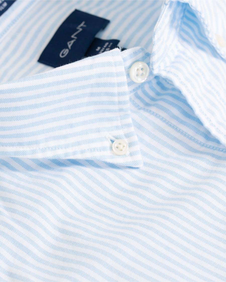 Heren | Overhemden | GANT | Slim Fit Oxford Banker Stripe Shirt Capri Blue