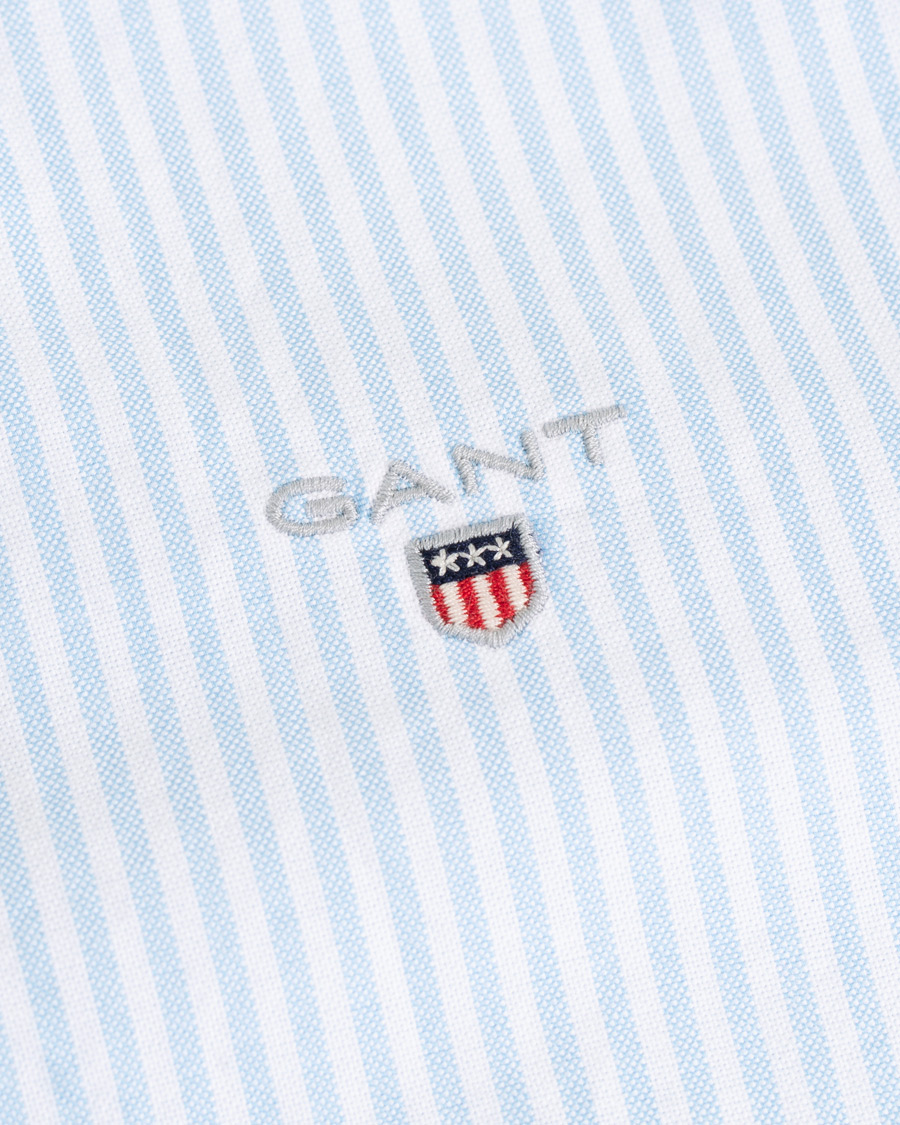 Heren | Overhemden | GANT | Slim Fit Oxford Banker Stripe Shirt Capri Blue