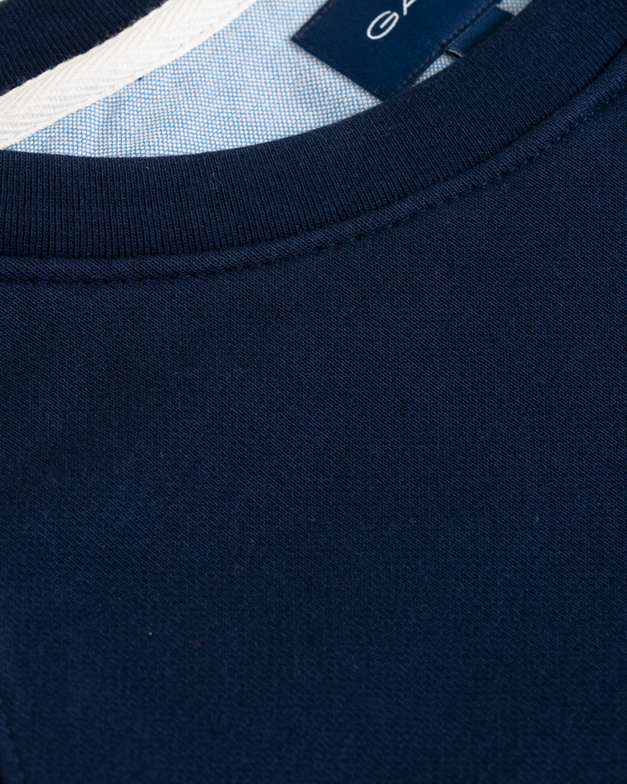 Homme | Pulls Et Tricots | GANT | Summer Logo Crew Neck Sweatshirt Evening Blue