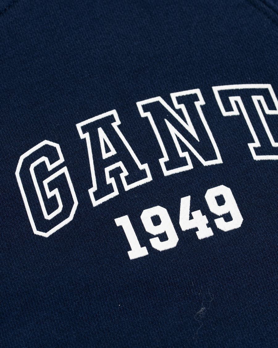 Homme | Pulls Et Tricots | GANT | Summer Logo Crew Neck Sweatshirt Evening Blue