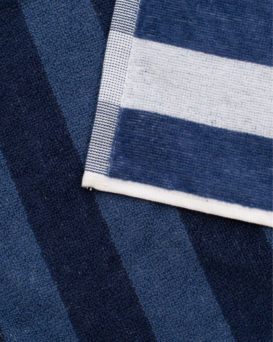 Homme | Maillots De Bain | GANT | Beach Stripe Towel White/Navy