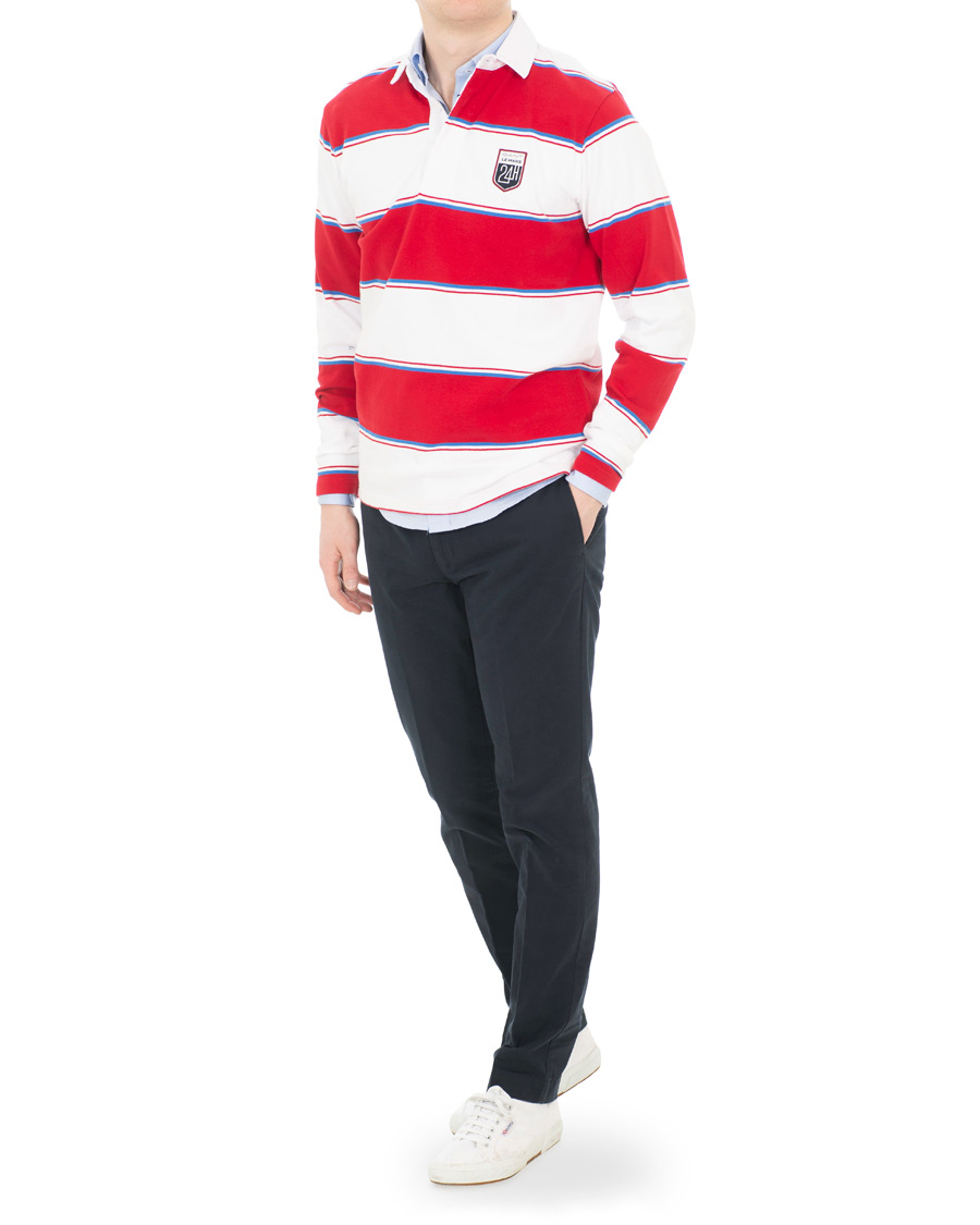 Homme | Pulls Et Tricots | GANT | Le Mans Barstripe Rugger RedWhite