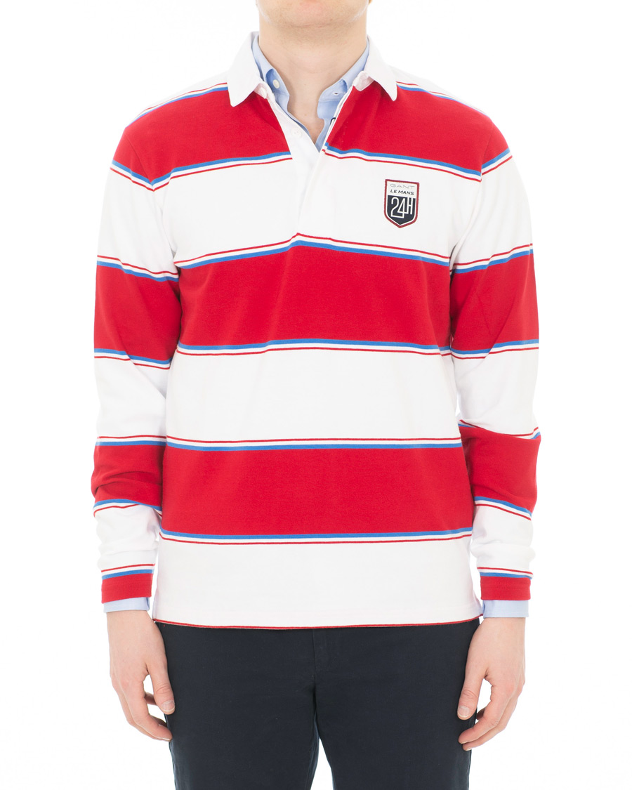Homme | Pulls Et Tricots | GANT | Le Mans Barstripe Rugger RedWhite