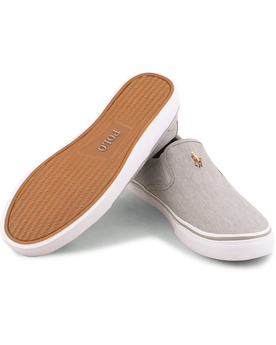 Homme | Polo Ralph Lauren Thompson Slip On Sneaker Soft Grey | Polo Ralph Lauren | Thompson Slip On Sneaker Soft Grey